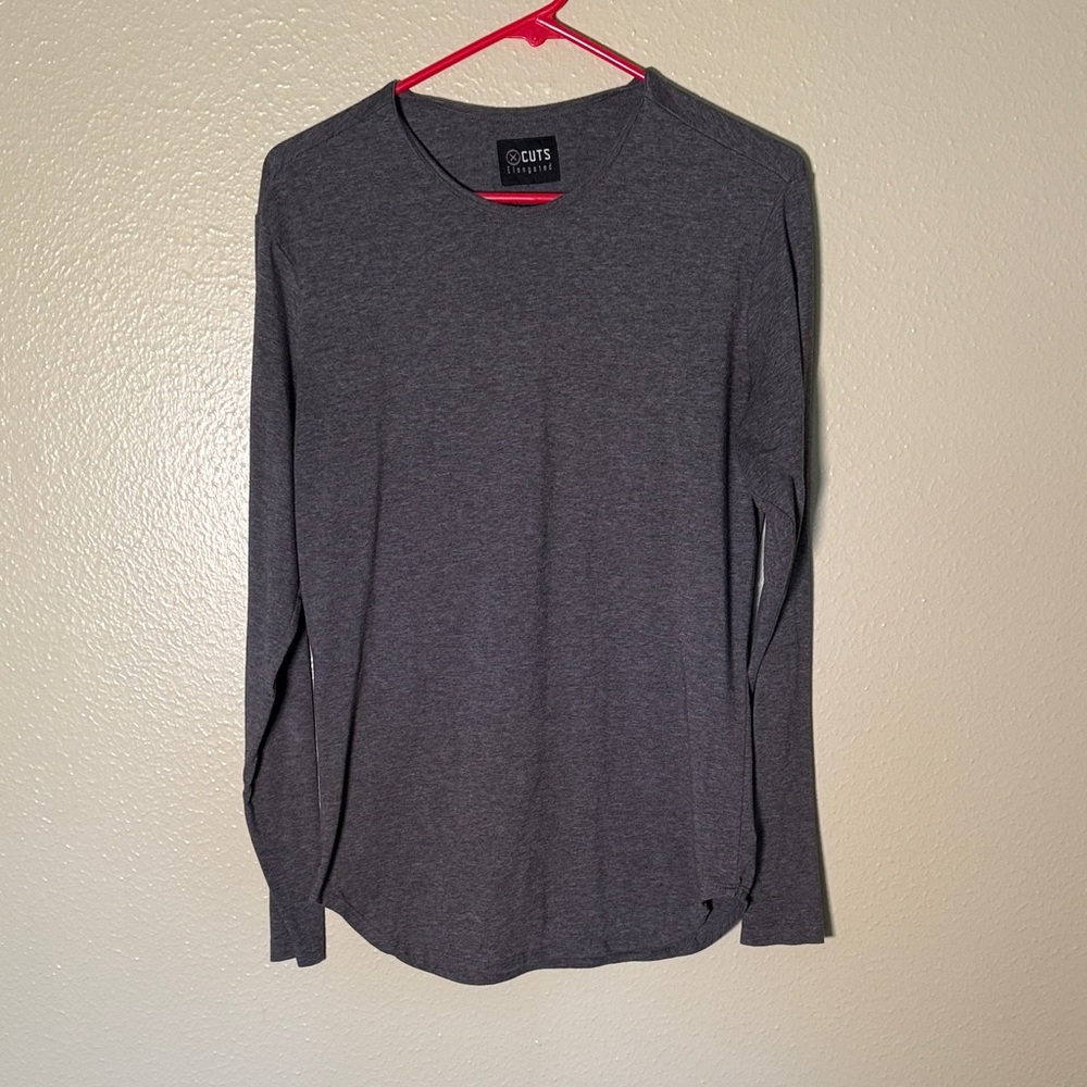 Cuts Clothing Men's Charcoal Long Sleeve Tee